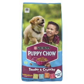 doPurina Puppy Chow High Protein Dry Puppy Food, Tender & Crunchy With Real Beef, 30 lb. Bag (Brand: Puppy Chow)